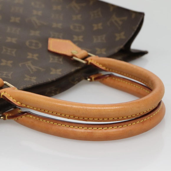 LOUIS VUITTON Monogram Sac Plat Hand Bag M51140 LV Auth BA5073