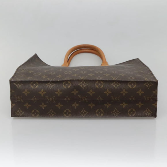 LOUIS VUITTON Monogram Sac Plat Hand Bag M51140 LV Auth BA5073