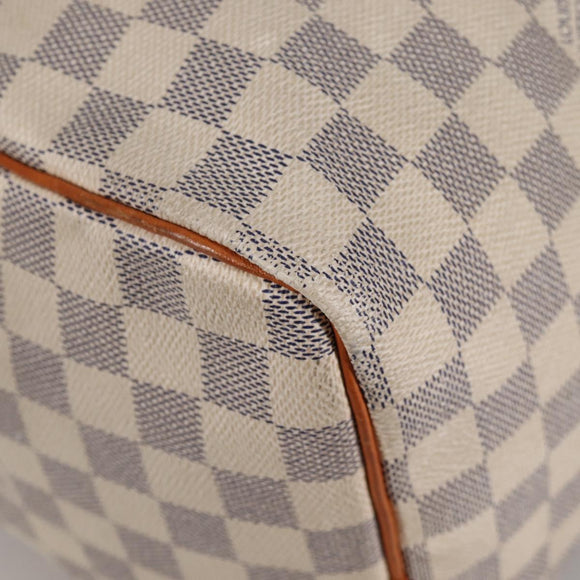 LOUIS VUITTON Damier Azur Speedy 35 Hand Bag N41535 LV Auth BA5077