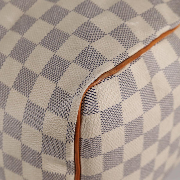 LOUIS VUITTON Damier Azur Speedy 35 Hand Bag N41535 LV Auth BA5077