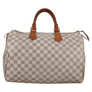 LOUIS VUITTON Damier Azur Speedy 35 Hand Bag N41535 LV Auth BA5077-13