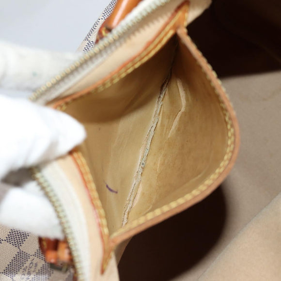 LOUIS VUITTON Damier Azur Speedy 35 Hand Bag N41535 LV Auth BA5077