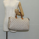 LOUIS VUITTON Damier Azur Speedy 35 Hand Bag N41535 LV Auth BA5077-22