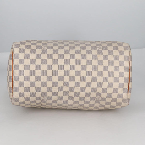 LOUIS VUITTON Damier Azur Speedy 35 Hand Bag N41535 LV Auth BA5077