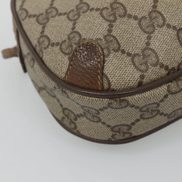 GUCCI GG Supreme Web Sherry Line Shoulder Bag PVC Beige Green Red Auth BA508