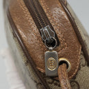 GUCCI GG Supreme Web Sherry Line Shoulder Bag PVC Beige Green Red Auth BA508-10