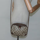 GUCCI GG Supreme Web Sherry Line Shoulder Bag PVC Beige Green Red Auth BA508-21