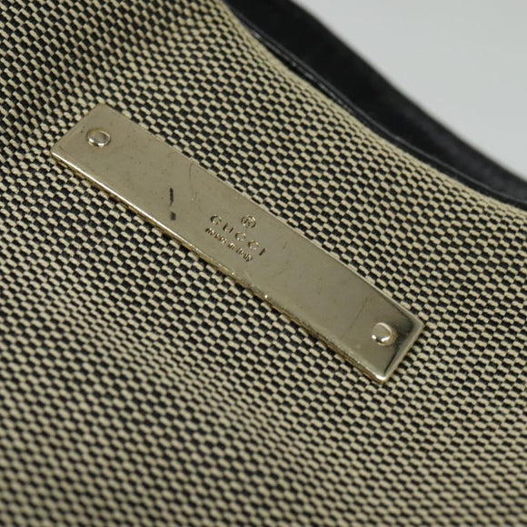 GUCCI Shoulder Bag Canvas Beige Gold 001 4204 Auth BA5086