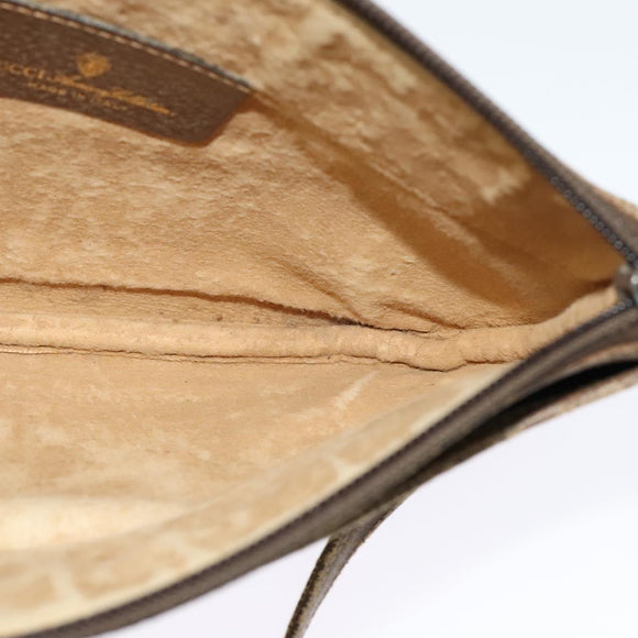 GUCCI GG Supreme Shoulder Bag PVC Beige Gold 904 02 020 Auth BA5087