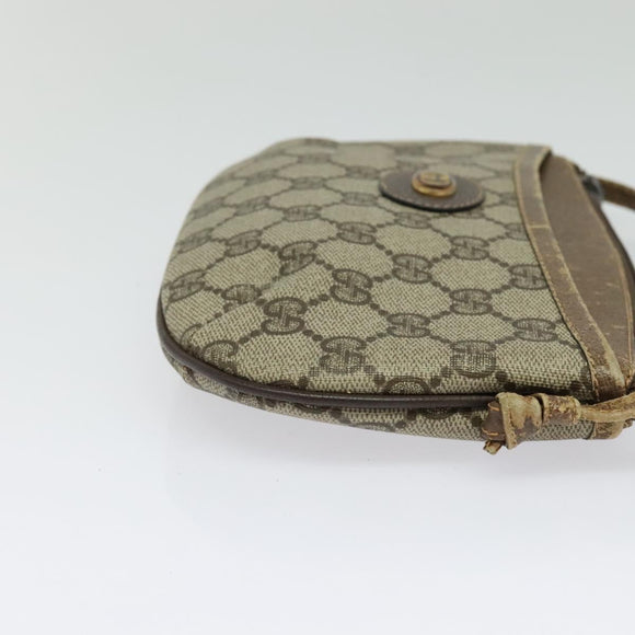 GUCCI GG Supreme Shoulder Bag PVC Beige Gold 904 02 020 Auth BA5087