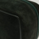GUCCI Vanity Pouch Suede Green Silver 032 1705 0141 Auth BA5088-12