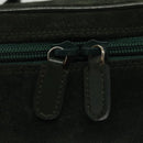GUCCI Vanity Pouch Suede Green Silver 032 1705 0141 Auth BA5088-15