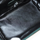 GUCCI Vanity Pouch Suede Green Silver 032 1705 0141 Auth BA5088-18