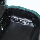 GUCCI Vanity Pouch Suede Green Silver 032 1705 0141 Auth BA5088-19