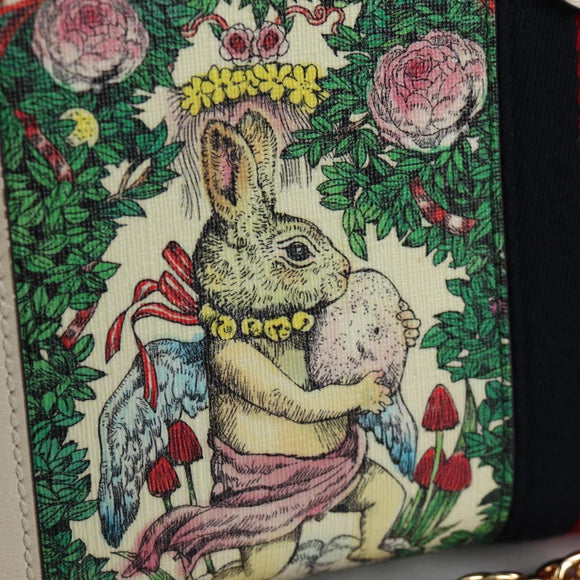 GUCCI Chain Yuko Higuchi Japan Only Bag Leather White 503877 Auth BA5090AM