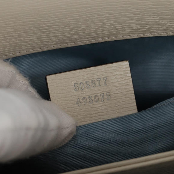 GUCCI Chain Yuko Higuchi Japan Only Bag Leather White 503877 Auth BA5090AM