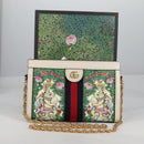 GUCCI Chain Yuko Higuchi Japan Only Bag Leather White 503877 Auth BA5090AM-12