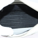 PRADA Shoulder Bag Leather White Silver Auth BA5096-10