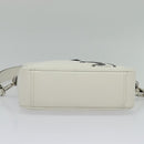 PRADA Shoulder Bag Leather White Silver Auth BA5096-5
