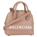 BALENCIAGA Hand Bag Leather 2way Pink Gold 550646 Auth BA5103M-1