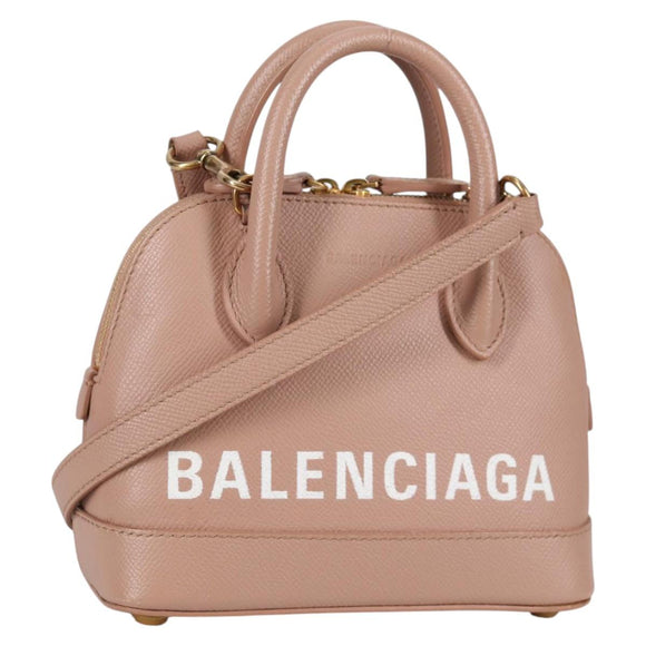BALENCIAGA Hand Bag Leather 2way Pink Gold 550646 Auth BA5103M
