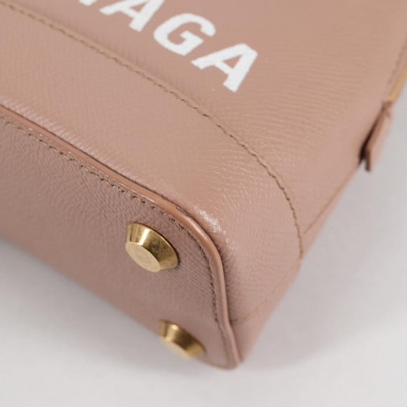 BALENCIAGA Hand Bag Leather 2way Pink Gold 550646 Auth BA5103M