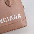 BALENCIAGA Hand Bag Leather 2way Pink Gold 550646 Auth BA5103M-21