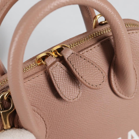 BALENCIAGA Hand Bag Leather 2way Pink Gold 550646 Auth BA5103M