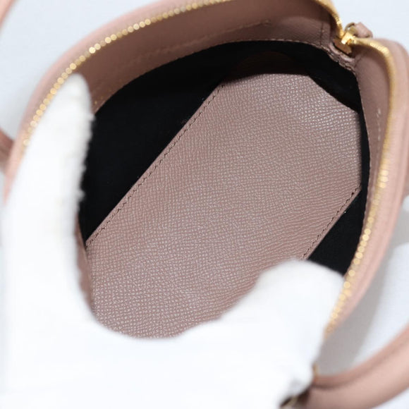 BALENCIAGA Hand Bag Leather 2way Pink Gold 550646 Auth BA5103M