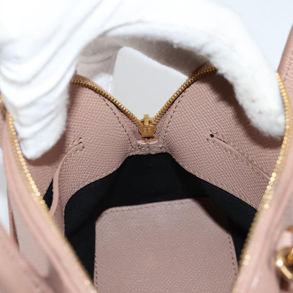 BALENCIAGA Hand Bag Leather 2way Pink Gold 550646 Auth BA5103M