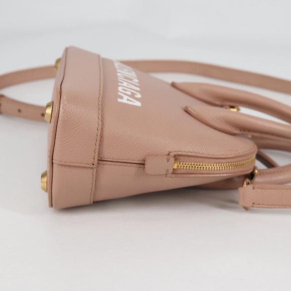 BALENCIAGA Hand Bag Leather 2way Pink Gold 550646 Auth BA5103M