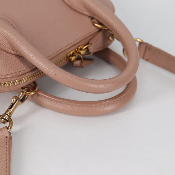 BALENCIAGA Hand Bag Leather 2way Pink Gold 550646 Auth BA5103M