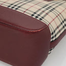 BURBERRY Nova Check Tote Bag Canvas Beige Gold Auth BA5105-9