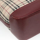 BURBERRY Nova Check Tote Bag Canvas Beige Gold Auth BA5105-16