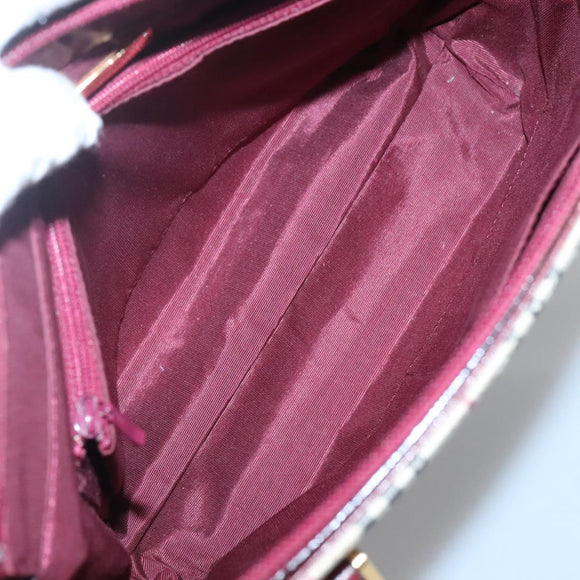 BURBERRY Nova Check Tote Bag Canvas Beige Gold Auth BA5105