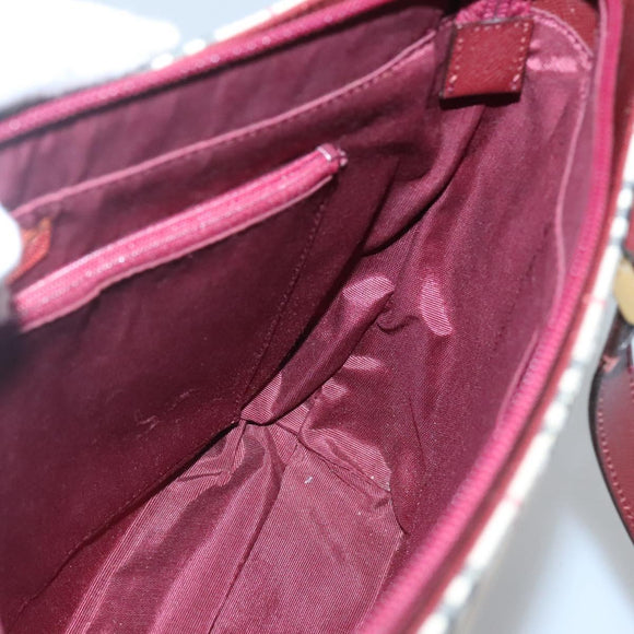 BURBERRY Nova Check Tote Bag Canvas Beige Gold Auth BA5105