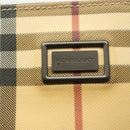 BURBERRY Nova Check Hand Bag PVC Beige Auth BA5106-17