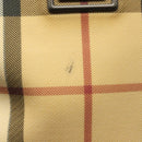 BURBERRY Nova Check Hand Bag PVC Beige Auth BA5106-11