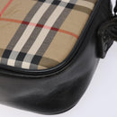 Burberrys Nova Check Shoulder Bag Canvas Beige Auth BA5109-15