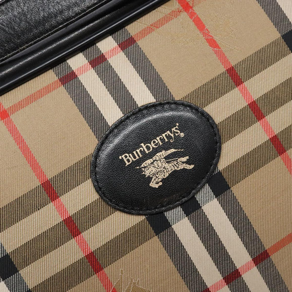 Burberrys Nova Check Shoulder Bag Canvas Beige Auth BA5109