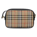 Burberrys Nova Check Shoulder Bag Canvas Beige Auth BA5109-2