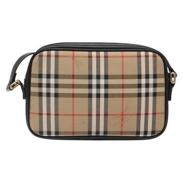 Burberrys Nova Check Shoulder Bag Canvas Beige Auth BA5109 - 0