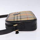 Burberrys Nova Check Shoulder Bag Canvas Beige Auth BA5109-4