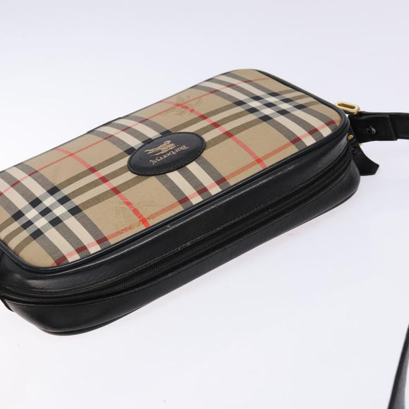 Burberrys Nova Check Shoulder Bag Canvas Beige Auth BA5109