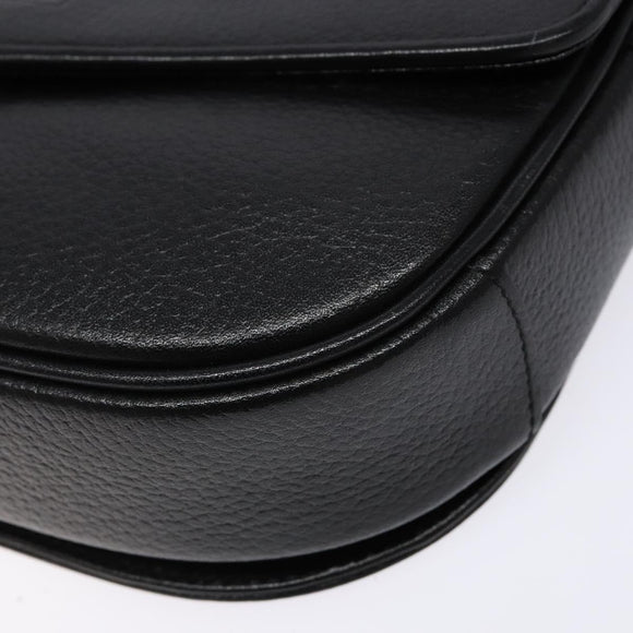 Burberry Umhängetasche Leder Gold Schwarz Auth BA5110