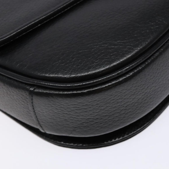 Burberry Umhängetasche Leder Gold Schwarz Auth BA5110