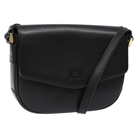 Burberry Umhängetasche Leder Gold Schwarz Auth BA5110