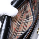 Burberrys Shoulder Bag Leather Gold Black Auth BA5110-20