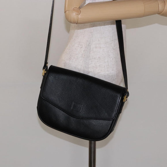 Burberry Umhängetasche Leder Gold Schwarz Auth BA5110