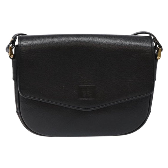 Burberry Umhängetasche Leder Gold Schwarz Auth BA5110